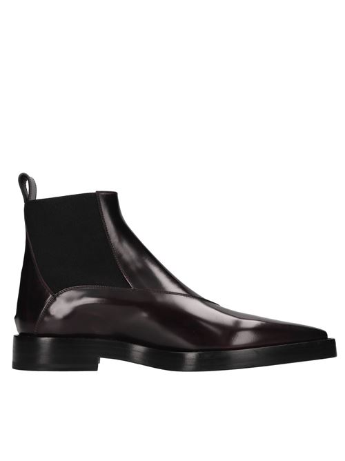 Stivaletti Beatles in pelle MUGLER | MUMFW26LS005_TB074 BRUSHED CALFBURGUNDY